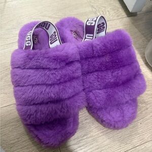 UGG Women's Plush Purple Slippers